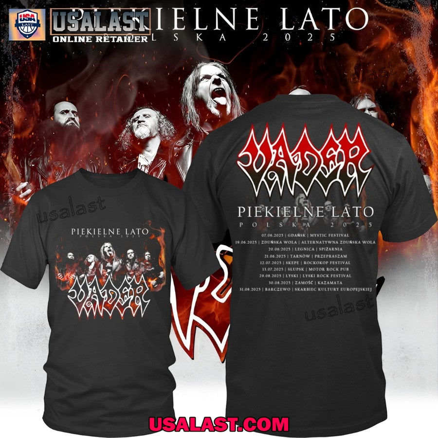 Vader Piekielne Lato Polska 2025 Tour Date - Adult & Kids T-Shirts, Sweatshirts & Hoodies apparel design preview 1