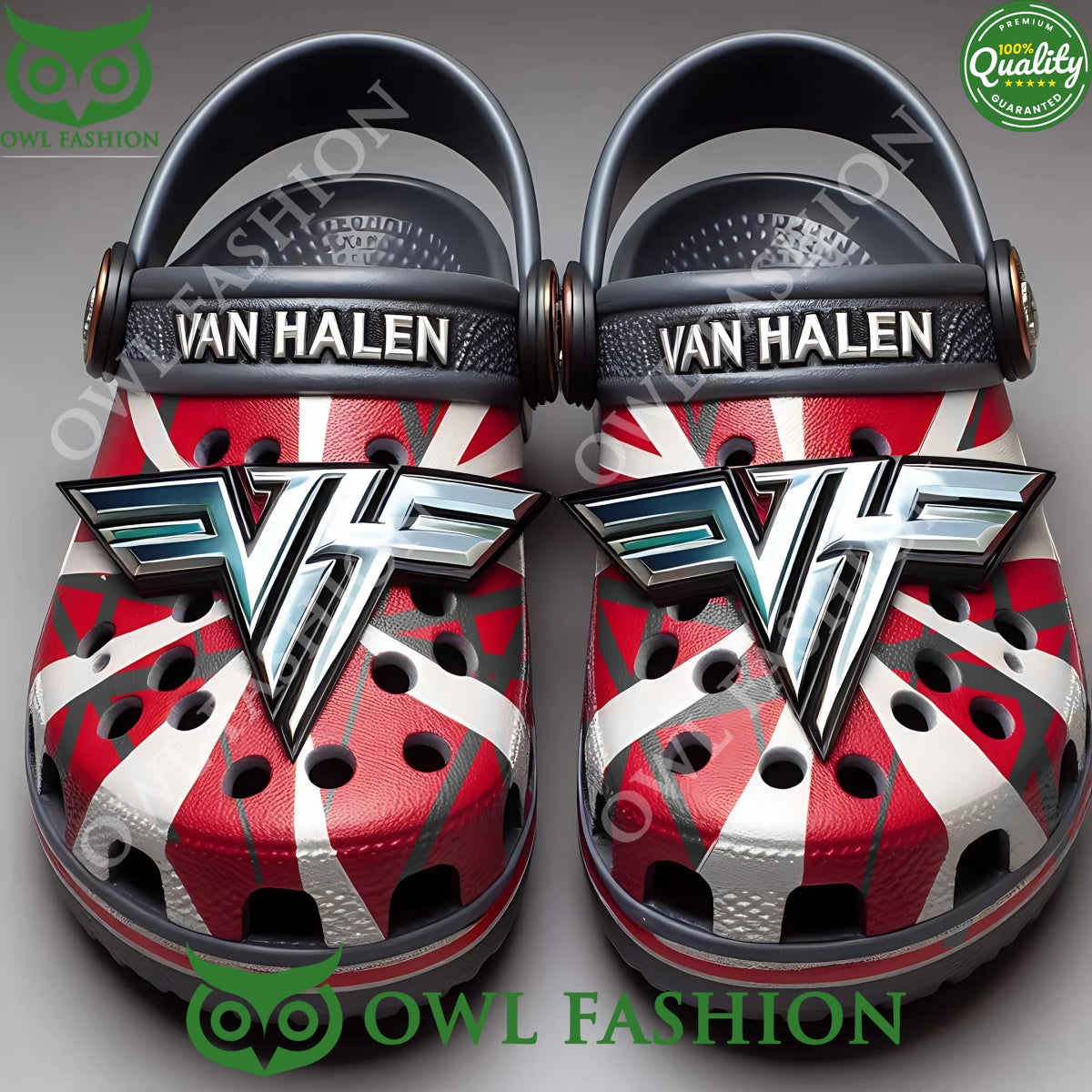 Van Halen American Rock Band Logo Crocs - Adult & Kids T-Shirts, Sweatshirts & Hoodies apparel design preview 1