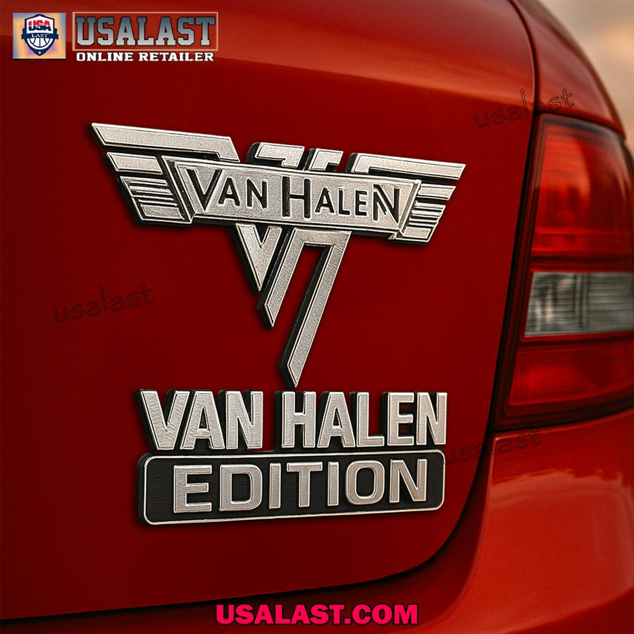 Van Halen Edition Car Emblem Custom 3D Badge - Adult & Kids T-Shirts, Sweatshirts & Hoodies apparel design preview 1