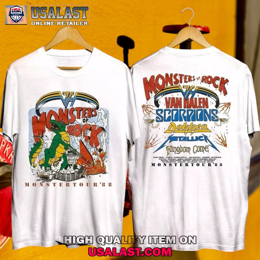 Van Halen Monsters of Rock Tour 1988 - Adult & Kids T-Shirts, Sweatshirts & Hoodies apparel design preview 1
