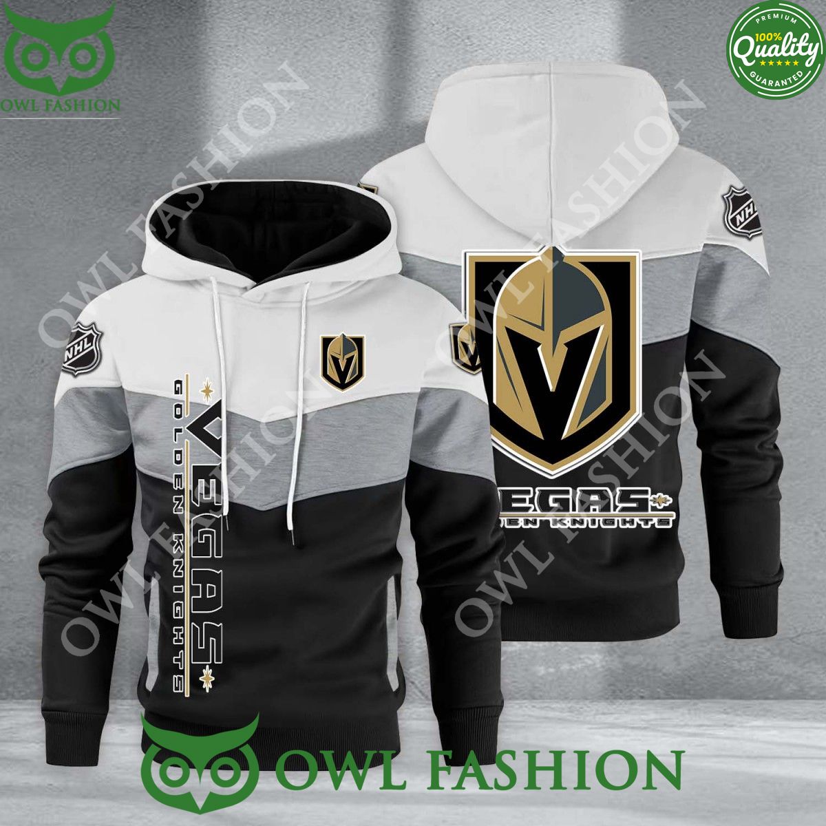 Vegas Golden Knights NHL Hockey Black White Printed - Adult & Kids T-Shirts, Sweatshirts & Hoodies apparel design preview 1