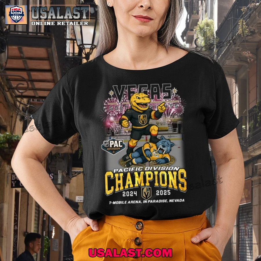 Vegas Golden Knights Pacific Division Champions 2025 - Adult & Kids T-Shirts, Sweatshirts & Hoodies apparel design preview 1
