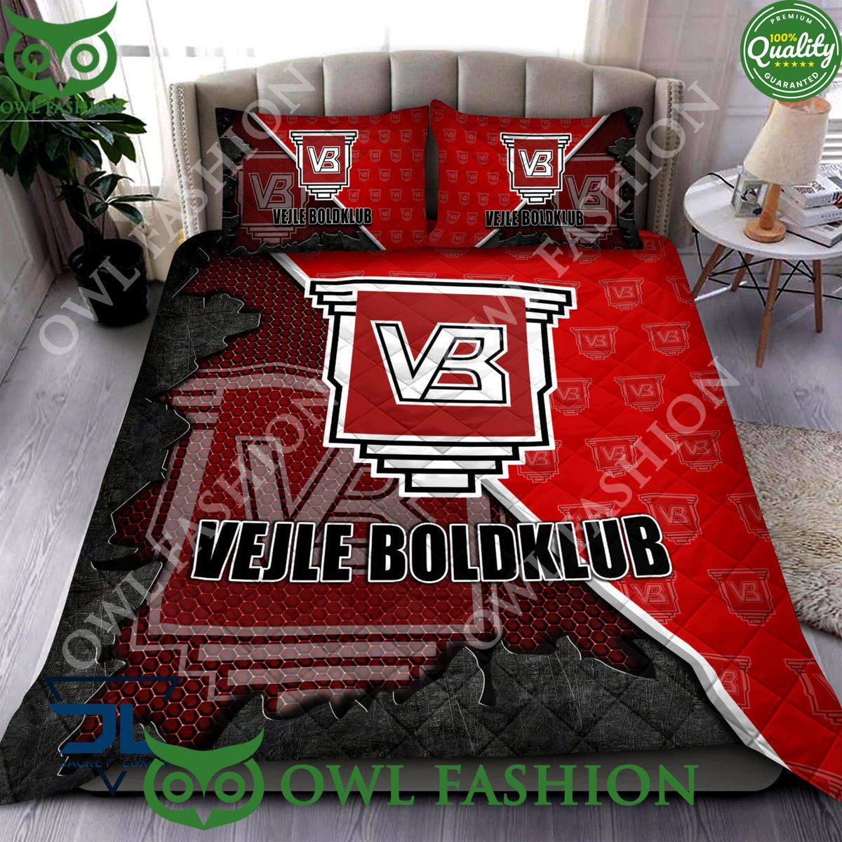 Vejle Boldklub Superliga Quilt Broken Bedding Set - Adult & Kids T-Shirts, Sweatshirts & Hoodies apparel design preview 1