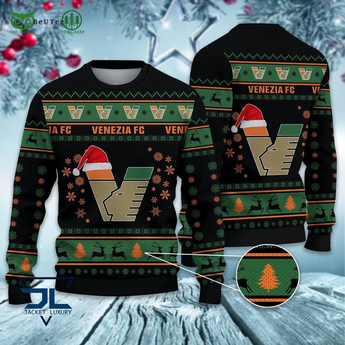 Venezia FC Football Lega Serie A Ugly Sweater - Adult & Kids T-Shirts, Sweatshirts & Hoodies apparel design preview 1