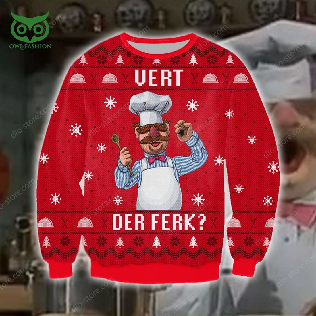 Vert Der Ferk Knitting Pattern 3d Print Ugly Sweater - Adult & Kids T-Shirts, Sweatshirts & Hoodies apparel design preview 1