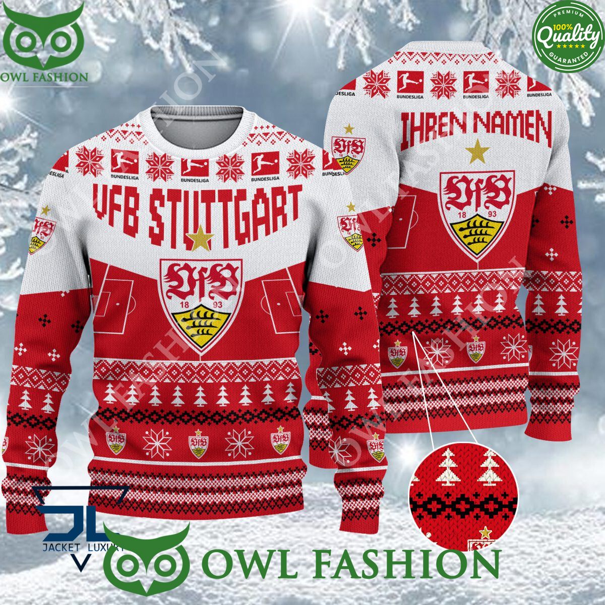 VfB Stuttgart Limited For Bundesliga Fans Ugly - Adult & Kids T-Shirts, Sweatshirts & Hoodies apparel design preview 1