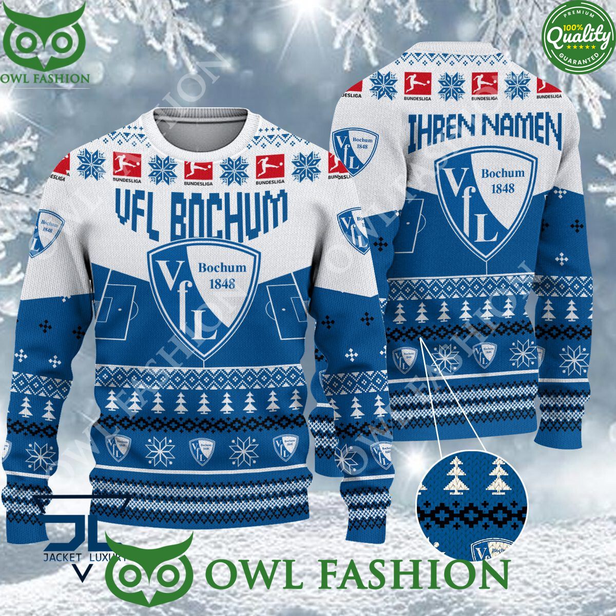VfL Bochum Limited For Bundesliga Fans Ugly Sweater - Adult & Kids T-Shirts, Sweatshirts & Hoodies apparel design preview 1
