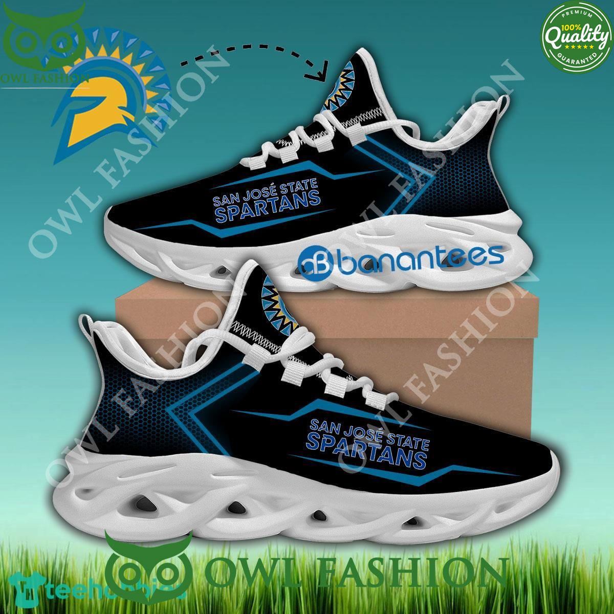San Jose State Spartans Chunky Sneaker Emblem Black - Adult & Kids T-Shirts, Sweatshirts & Hoodies apparel design preview 1