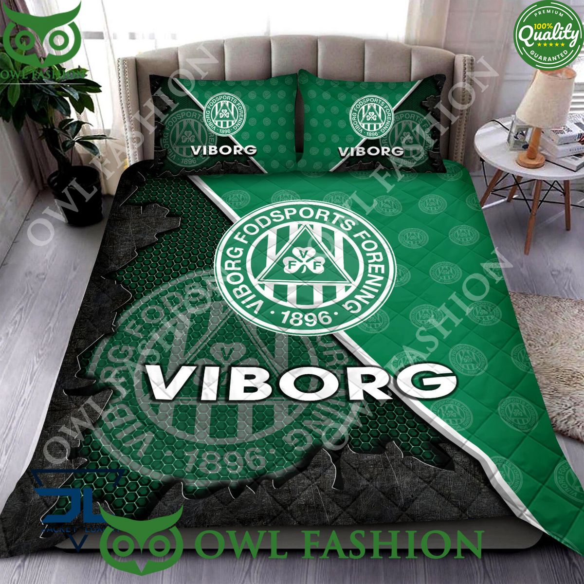 Viborg FF Superliga Quilt Broken Bedding Set - Adult & Kids T-Shirts, Sweatshirts & Hoodies apparel design preview 1