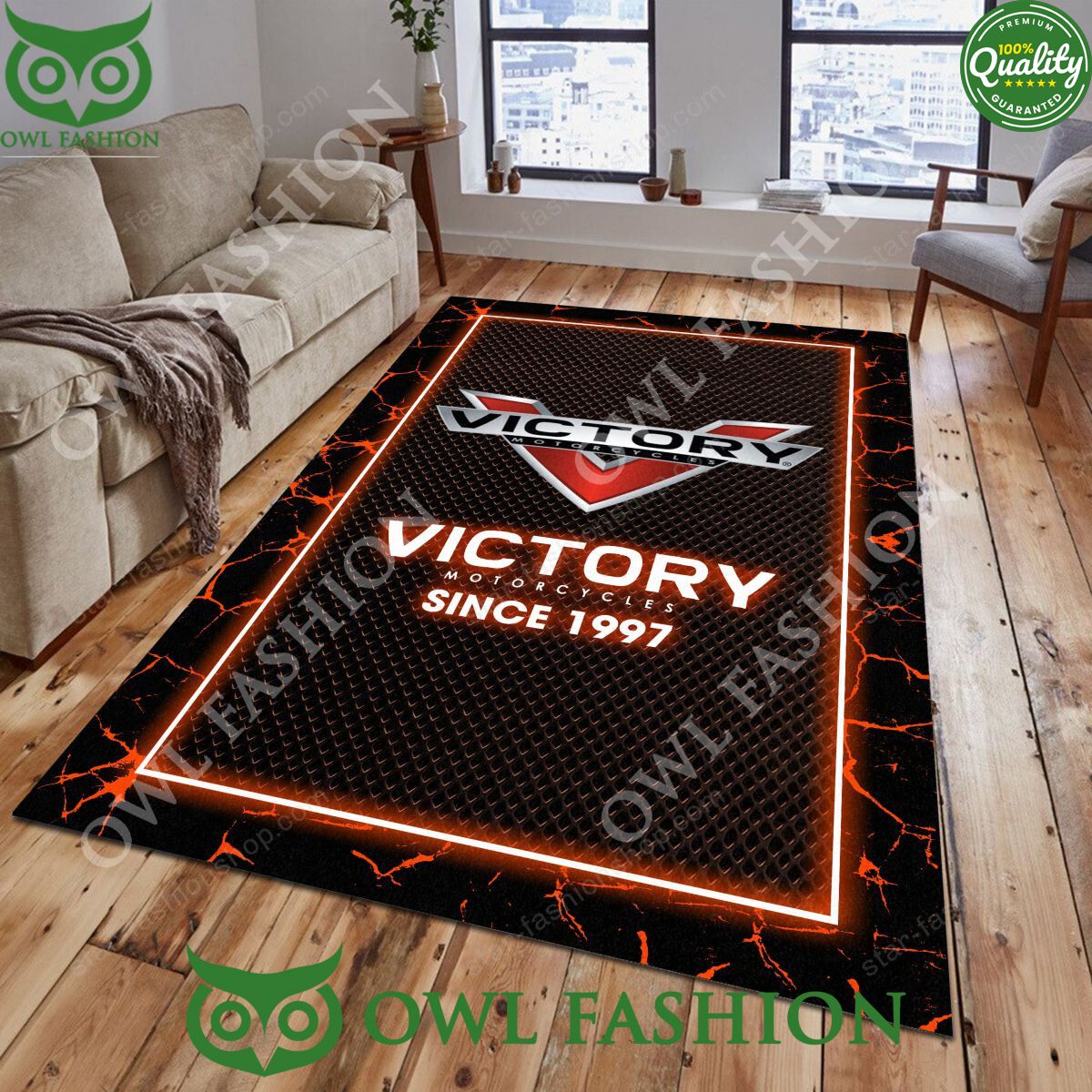 Victory Trending Design Lighting Pattern Carpet Rug - Adult & Kids T-Shirts, Sweatshirts & Hoodies apparel design preview 1