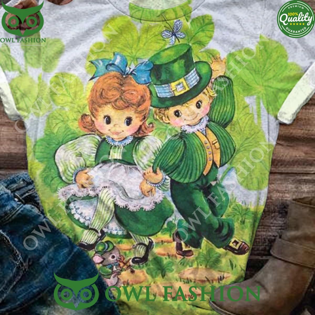 Vintage Celebrating St. Patrick's Day Crew Neck - Adult & Kids T-Shirts, Sweatshirts & Hoodies apparel design preview 1