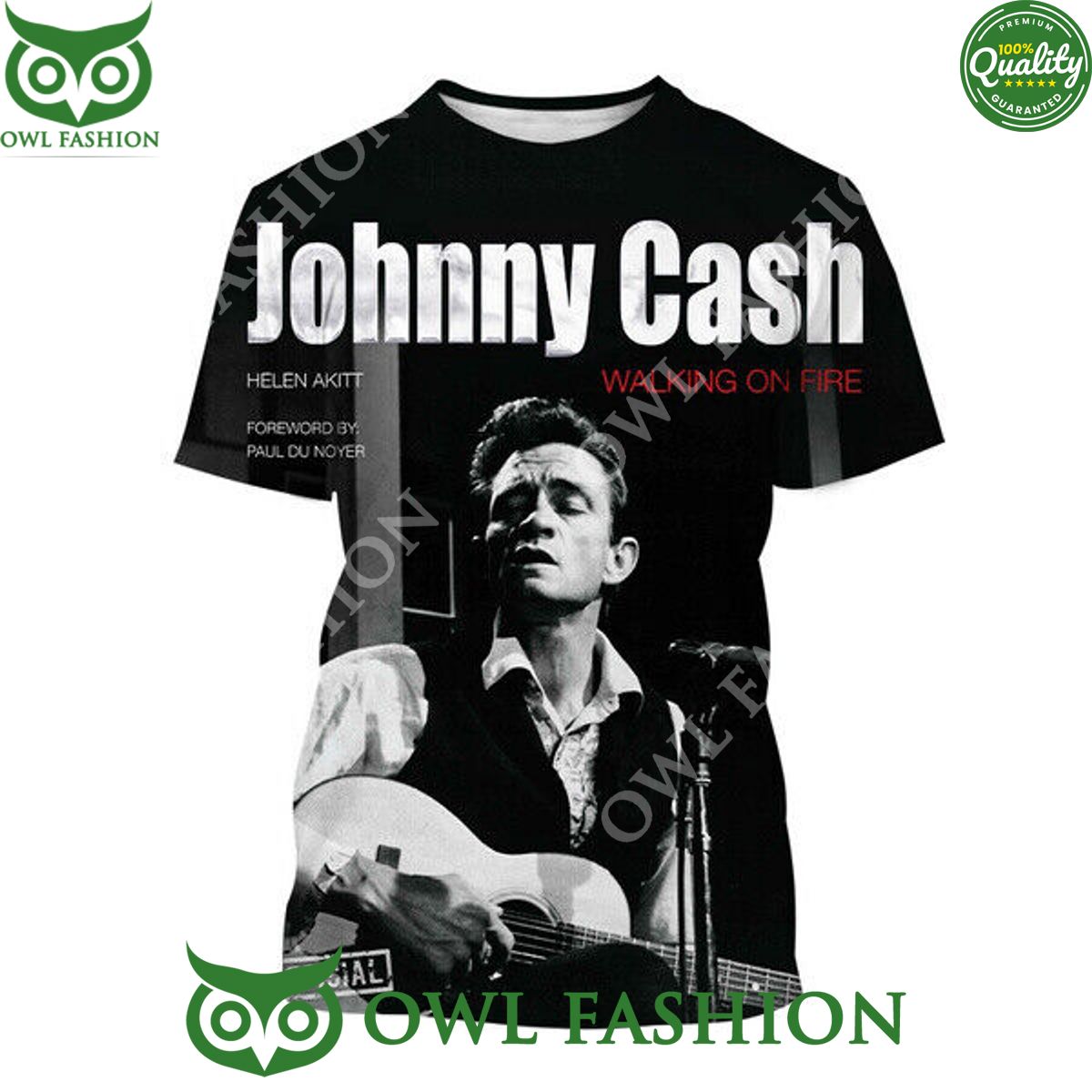 Walking on fire Johnny Cash 3D Printed - Adult & Kids T-Shirts, Sweatshirts & Hoodies apparel design preview 1