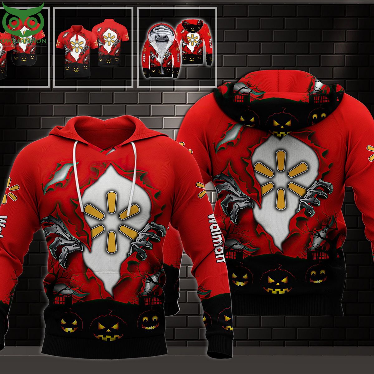 Walmart Red Black 3D - Adult & Kids T-Shirts, Sweatshirts & Hoodies apparel design preview 1