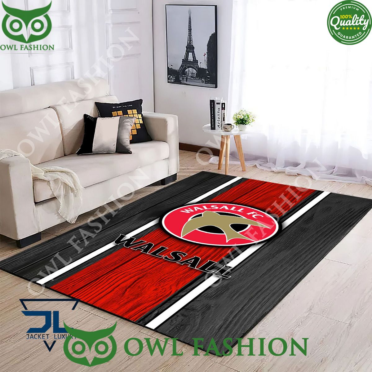 Walsall FC EFL Football Living room Rug Carpet Decor - Adult & Kids T-Shirts, Sweatshirts & Hoodies apparel design preview 1