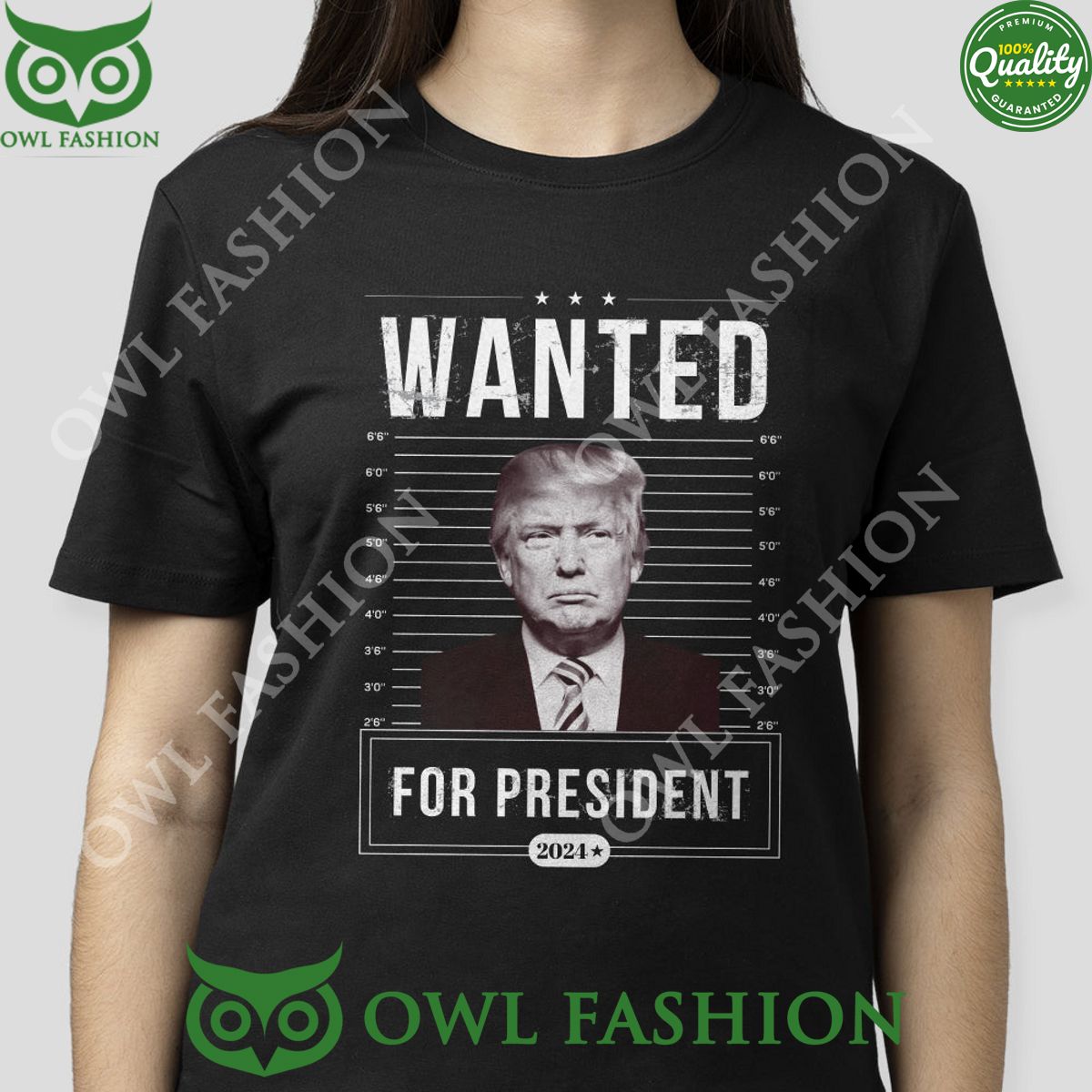 Wanted For President Trump 2024 2d - Adult & Kids T-Shirts, Sweatshirts & Hoodies apparel design preview 1