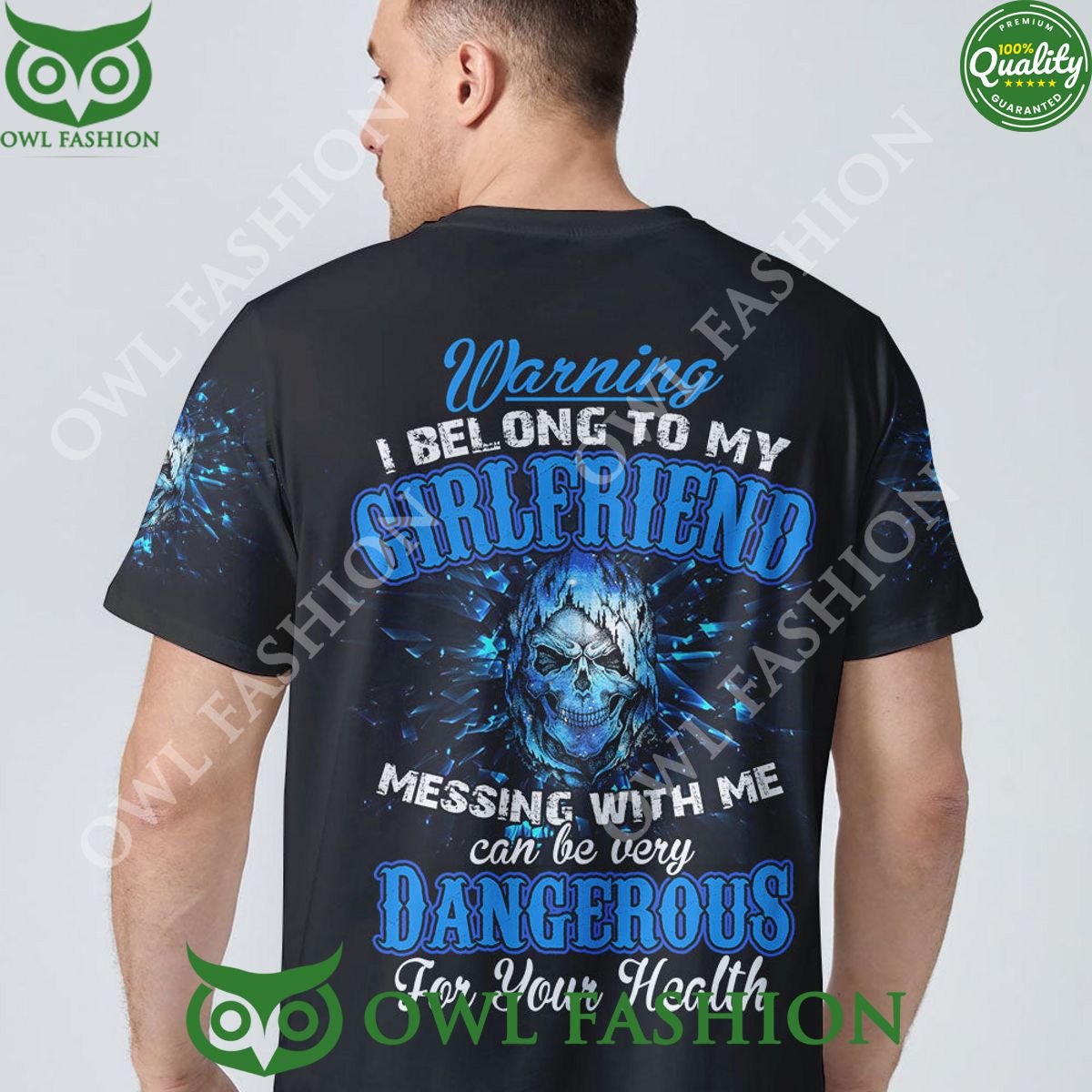 Warning I Belong To My Girlfriend Messing With Me - Adult & Kids T-Shirts, Sweatshirts & Hoodies apparel design preview 1