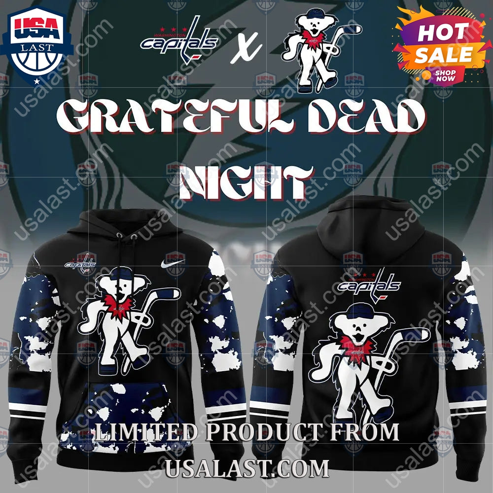Washington Capitals NHL Grateful Dead Night Peanuts - Adult & Kids T-Shirts, Sweatshirts & Hoodies apparel design preview 1