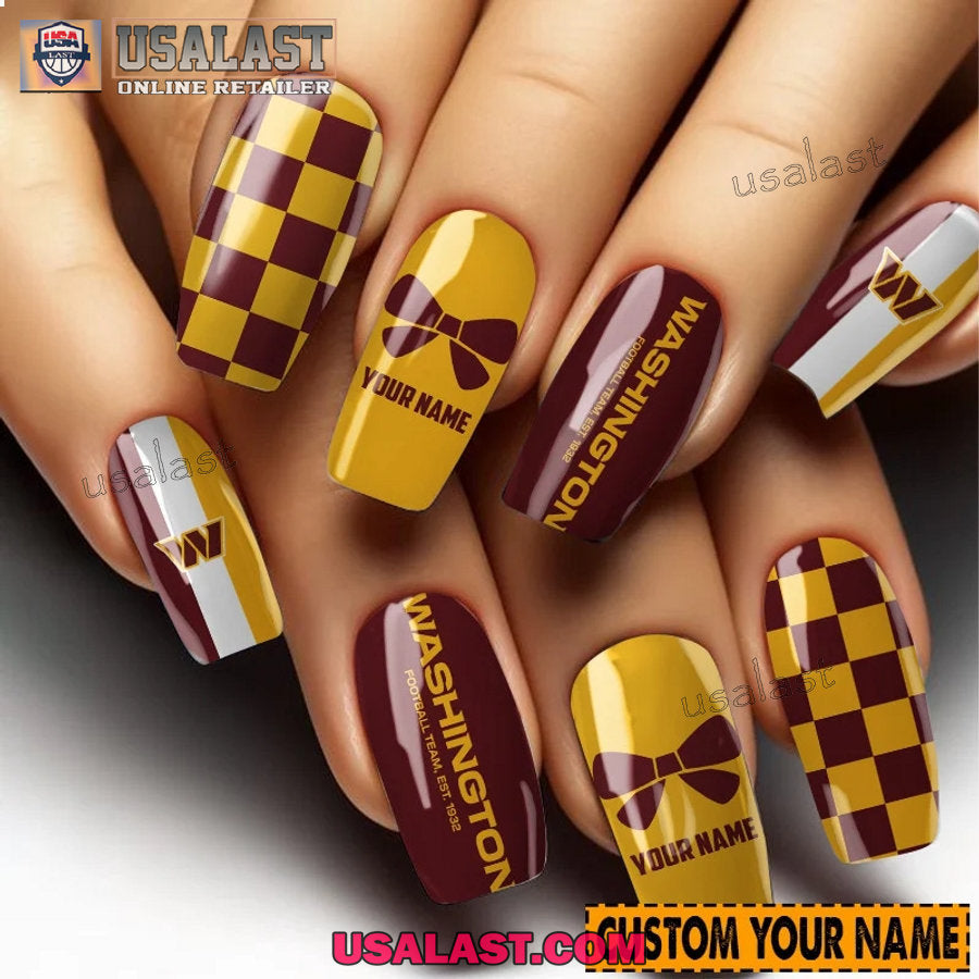 Washington Commanders Women Custom Nails Set - Adult & Kids T-Shirts, Sweatshirts & Hoodies apparel design preview 1