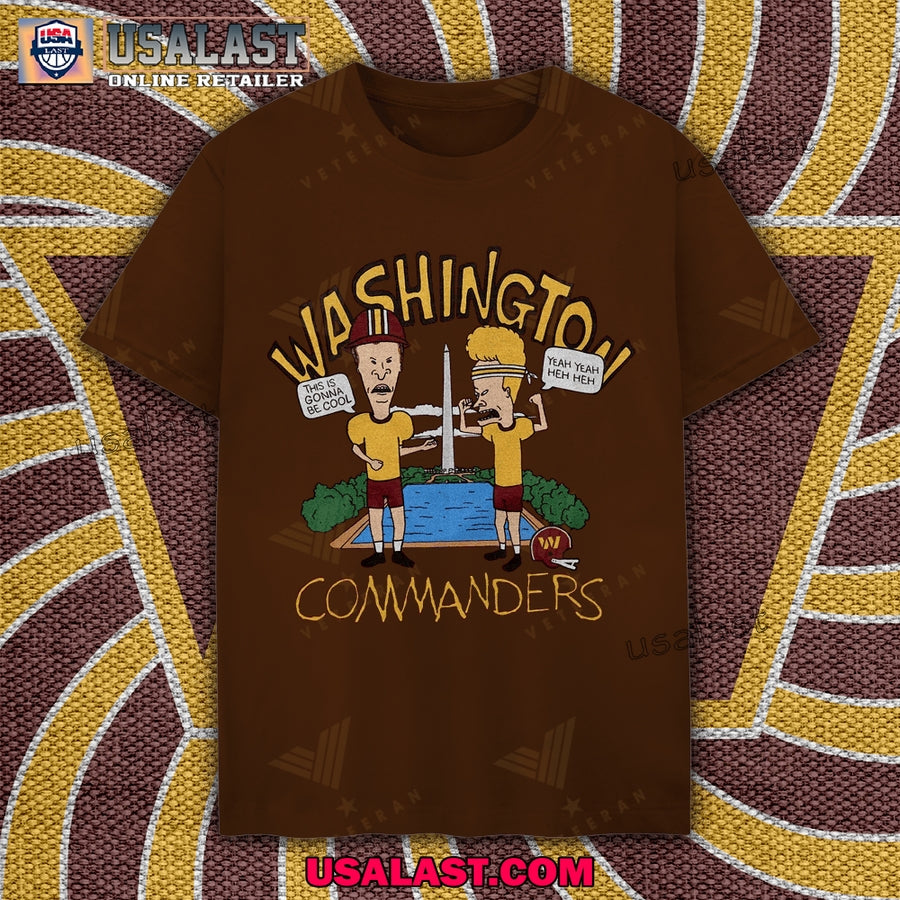 Washington Commanders x Beavis and Butthead Apparel - Adult & Kids T-Shirts, Sweatshirts & Hoodies apparel design preview 1