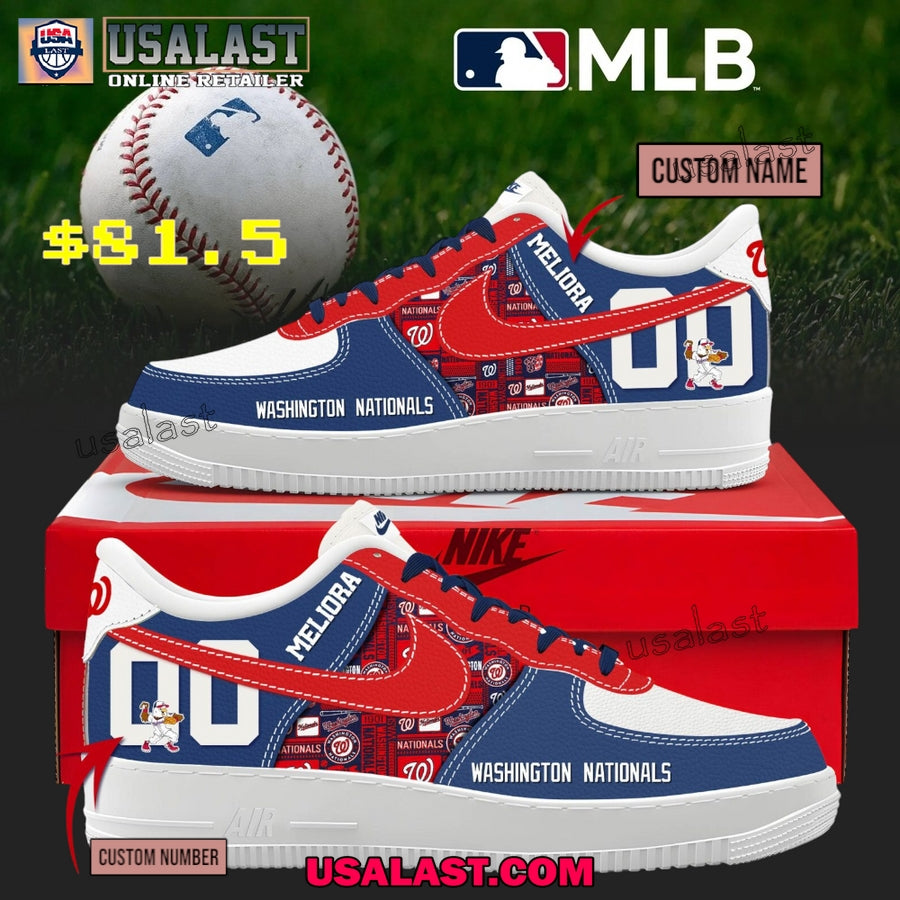 Washington Nationals Personalized Air Force 1 Shoes - Adult & Kids T-Shirts, Sweatshirts & Hoodies apparel design preview 1
