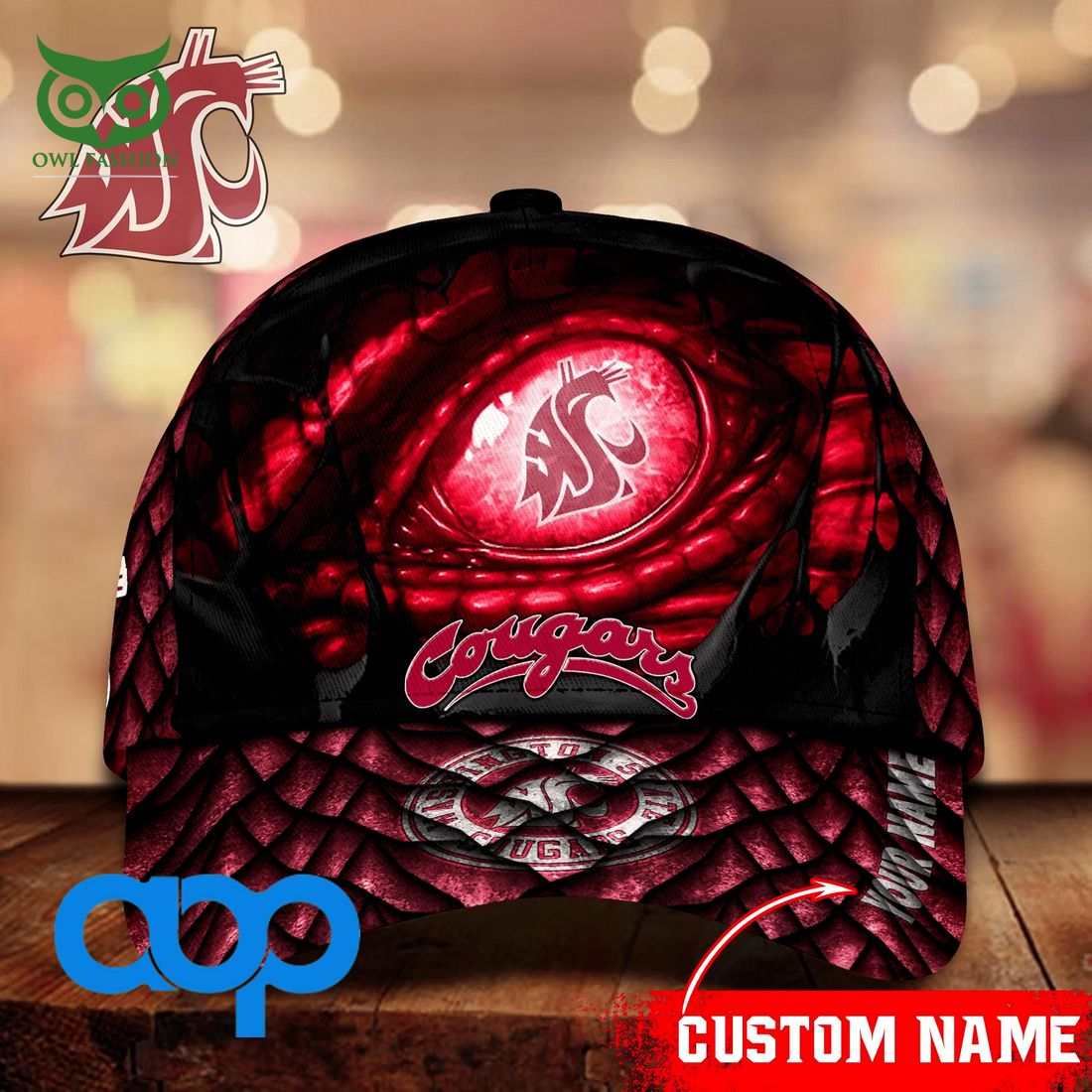 Washington State Cougars NCAA1 Classic Cap - Adult & Kids T-Shirts, Sweatshirts & Hoodies apparel design preview 1