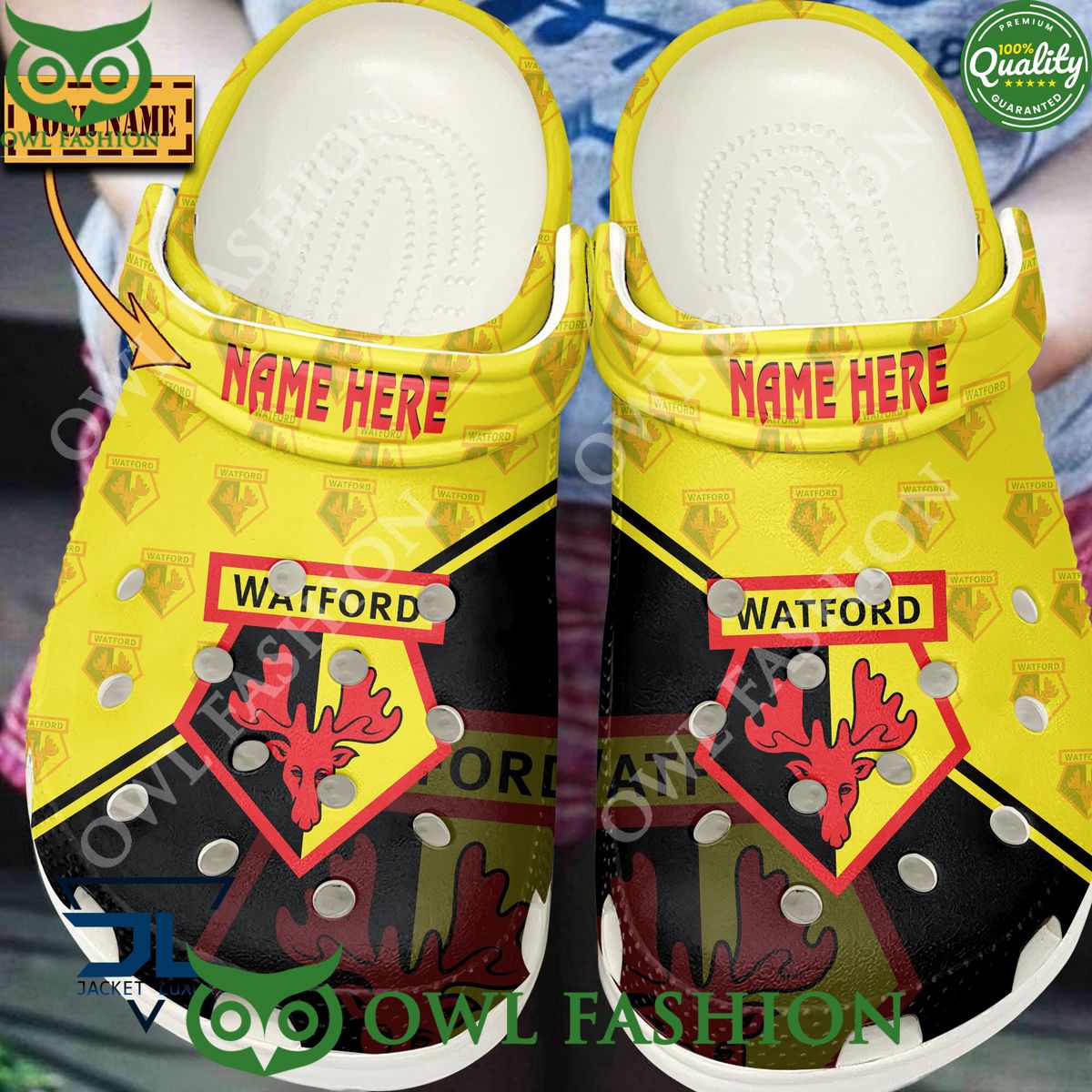 Watford EFL English Football Limited Custom Croc - Adult & Kids T-Shirts, Sweatshirts & Hoodies apparel design preview 1