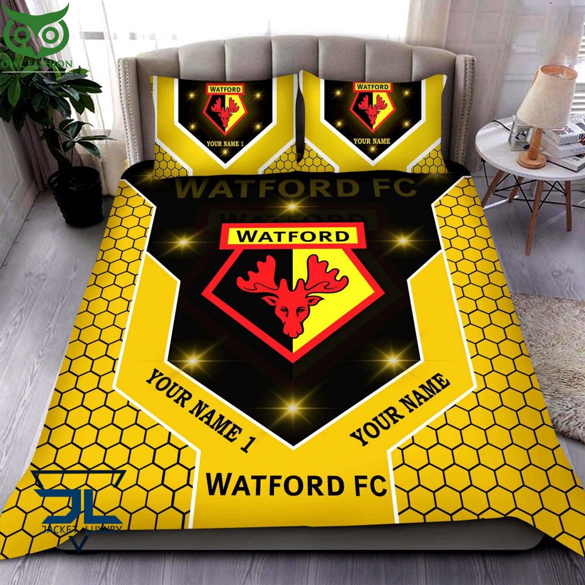 Watford EFL Football Custom Bedding Set - Adult & Kids T-Shirts, Sweatshirts & Hoodies apparel design preview 1