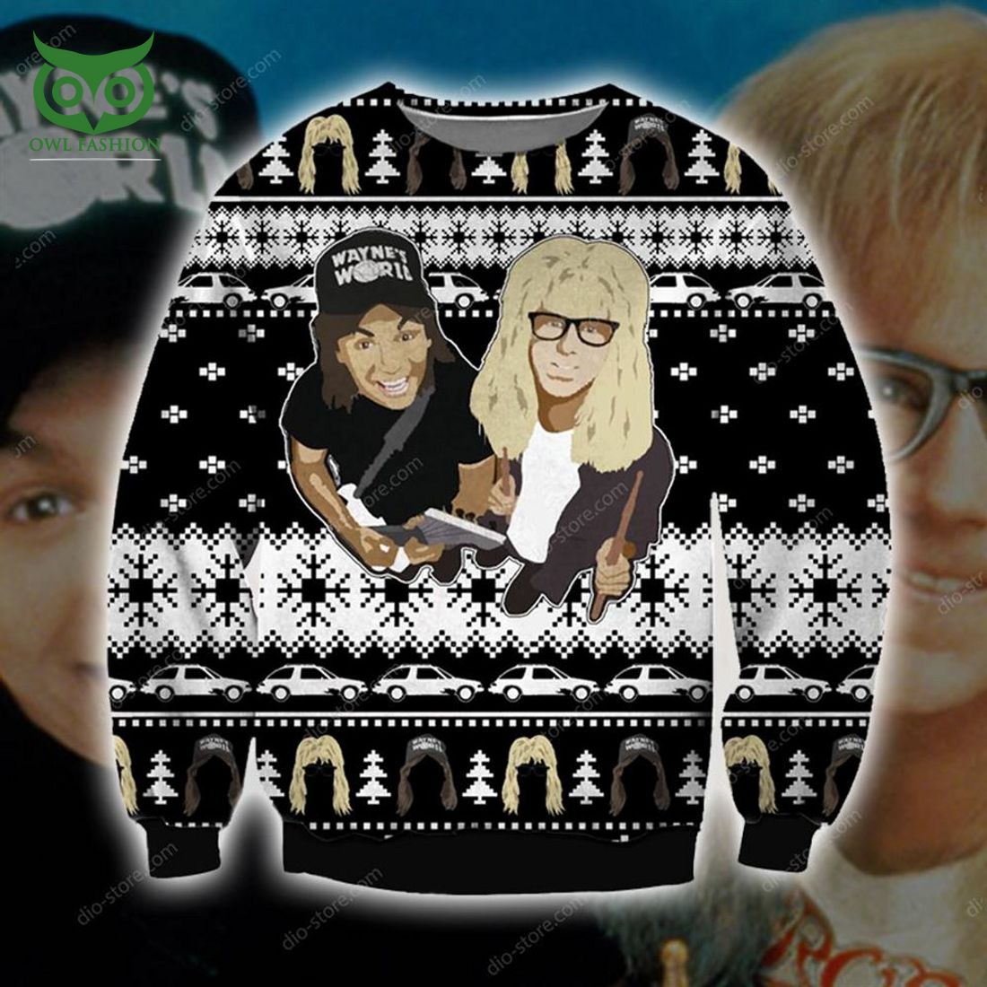 Waynes World Knitting Pattern 3d Print Ugly Christmas - Adult & Kids T-Shirts, Sweatshirts & Hoodies apparel design preview 1