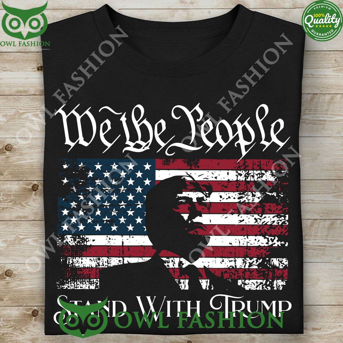 We The People Stand With Trump Donald Homage 2D - Adult & Kids T-Shirts, Sweatshirts & Hoodies apparel design preview 1