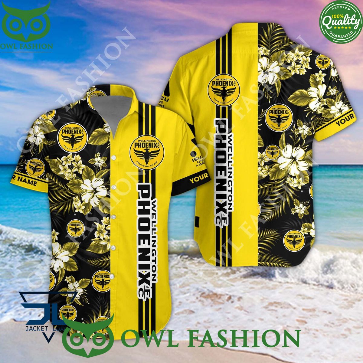 Wellington Phoenix FC A League Football Hawaiian and - Adult & Kids T-Shirts, Sweatshirts & Hoodies apparel design preview 1