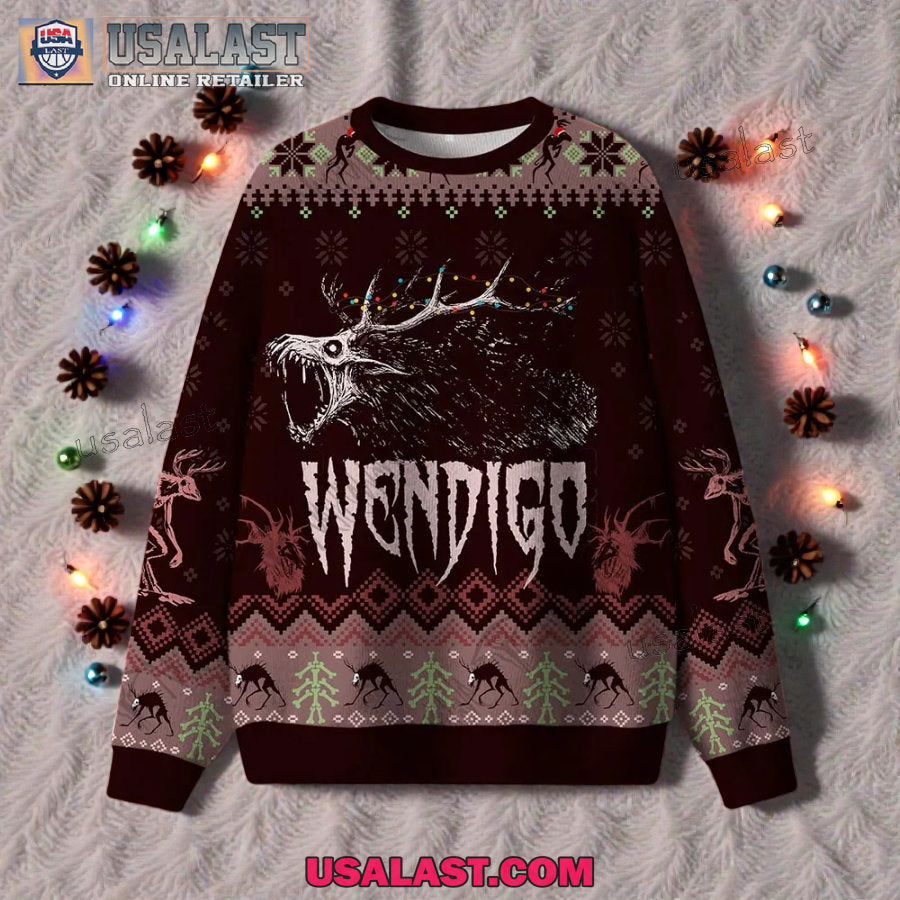 Wendigo Ugly Christmas Sweater - Adult & Kids T-Shirts, Sweatshirts & Hoodies apparel design preview 1
