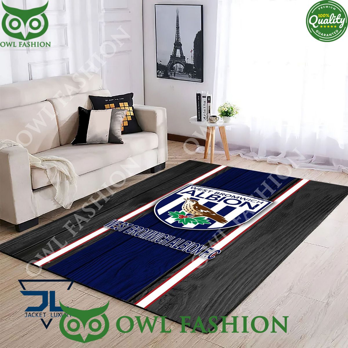 West Bromwich Albion F.C EFL Football Rug Carpet - Adult & Kids T-Shirts, Sweatshirts & Hoodies apparel design preview 1