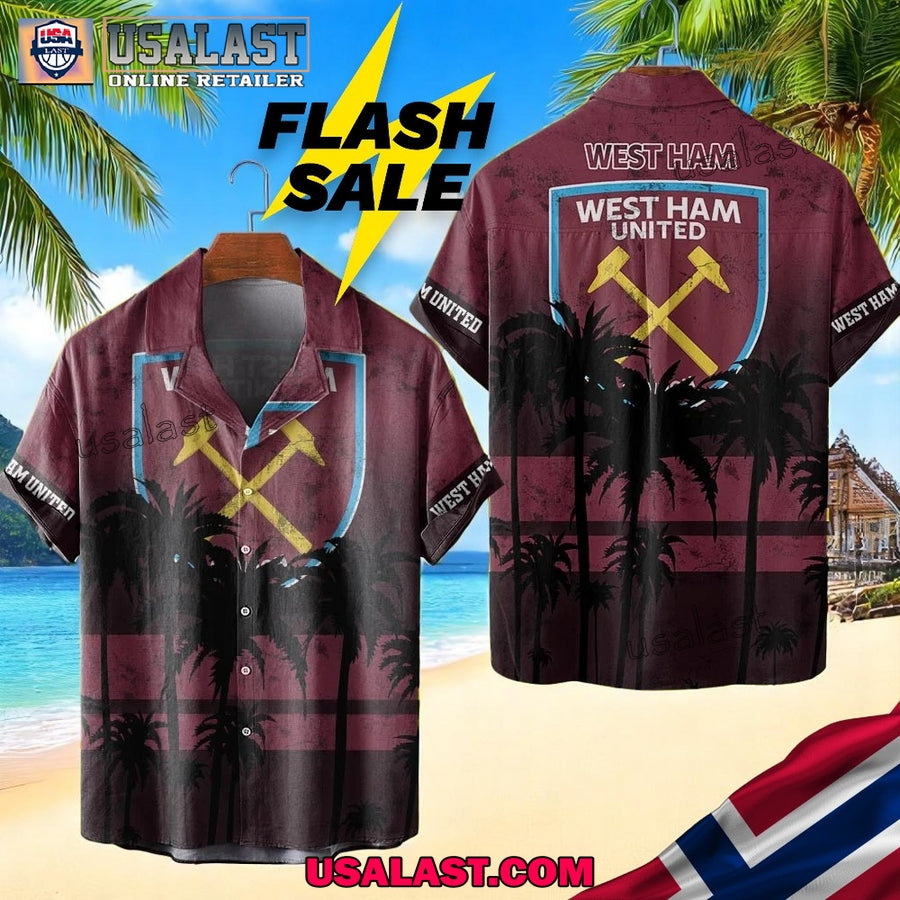 West Ham FC Coconut Tree Style Hawaiian - Adult & Kids T-Shirts, Sweatshirts & Hoodies apparel design preview 1