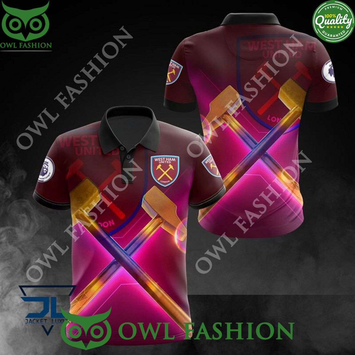 West Ham United FC Hammer Logo polo - Adult & Kids T-Shirts, Sweatshirts & Hoodies apparel design preview 1