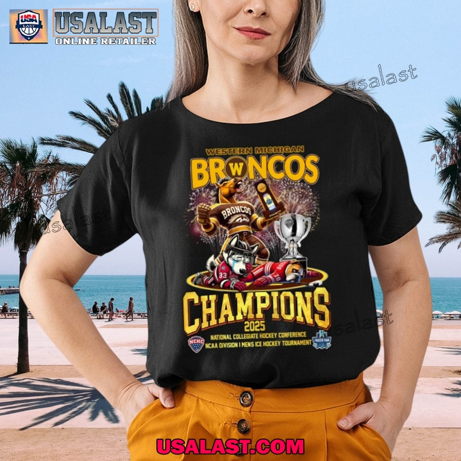 Western Michigan Broncos Champions 2025 Frozen - Adult & Kids T-Shirts, Sweatshirts & Hoodies apparel design preview 1