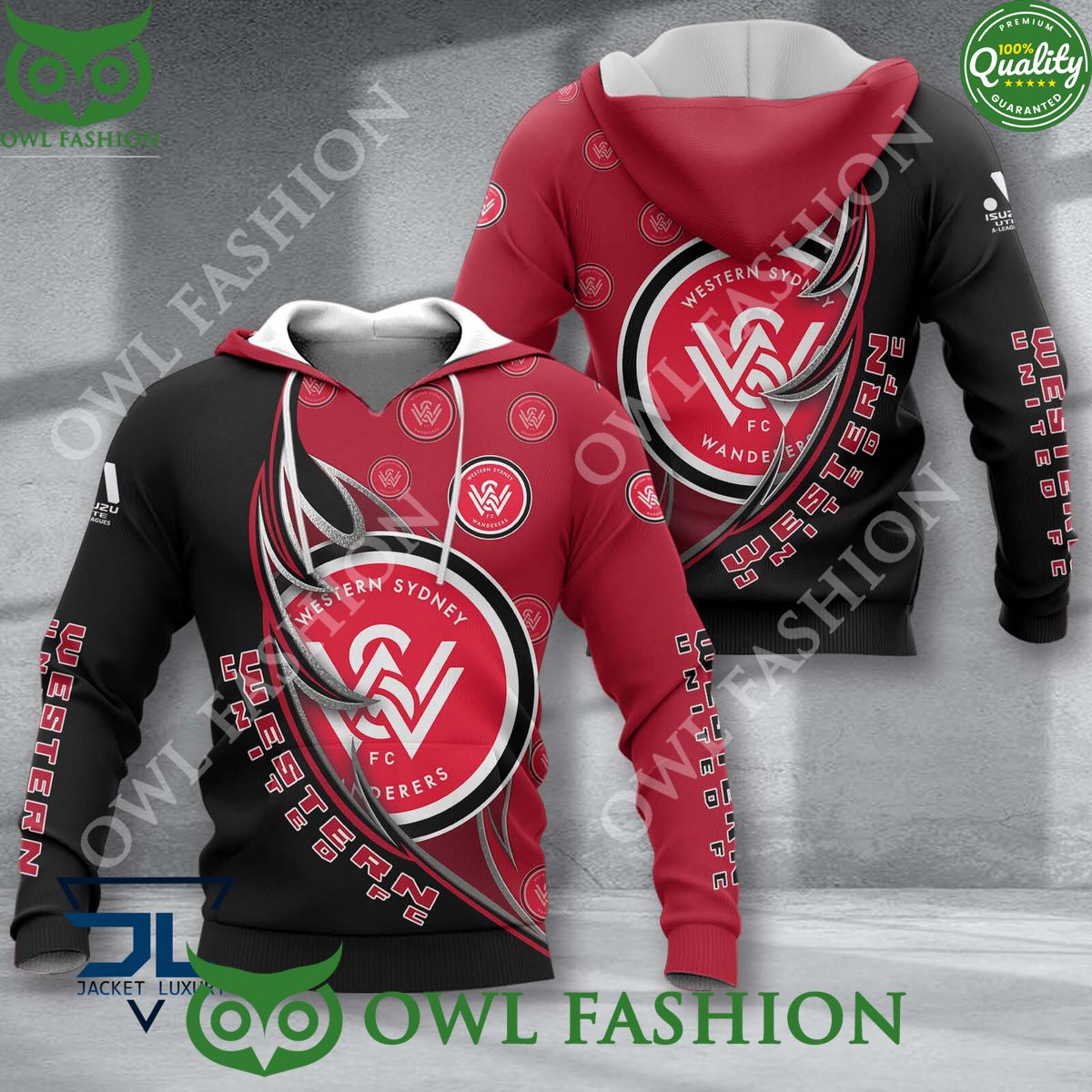 Western Sydney Wanderers FC A League Football 3D - Adult & Kids T-Shirts, Sweatshirts & Hoodies apparel design preview 1