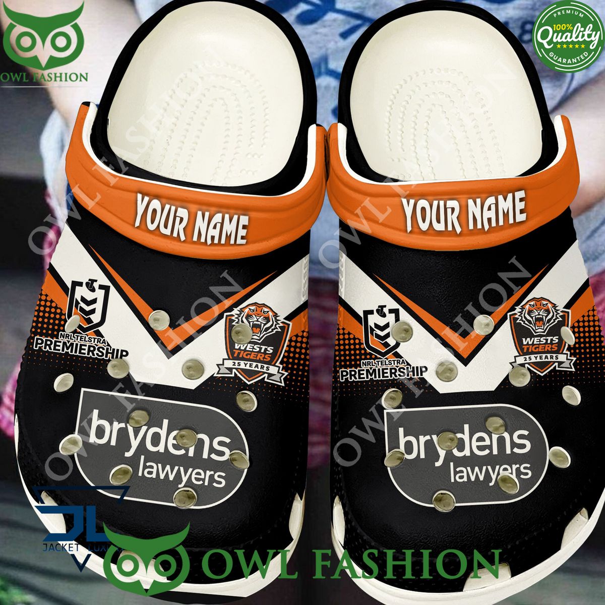 Wests Tigers Personalized Australian NRL Croc - Adult & Kids T-Shirts, Sweatshirts & Hoodies apparel design preview 1
