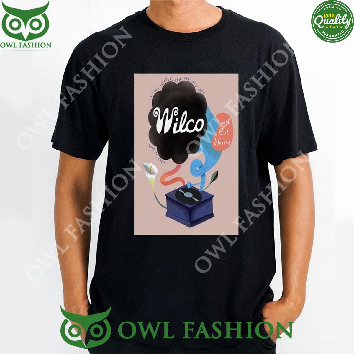 Wilco June 24 2024 Beacon Theater New York Ny Poster - Adult & Kids T-Shirts, Sweatshirts & Hoodies apparel design preview 1
