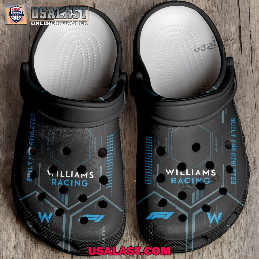 Williams Racing F1 Team Crocs Clogs Shoes - Adult & Kids T-Shirts, Sweatshirts & Hoodies apparel design preview 1