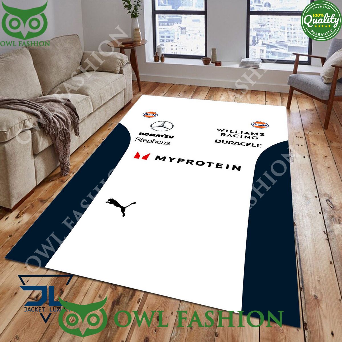 Williams Racing Leading Formula One Rug Carpet Living - Adult & Kids T-Shirts, Sweatshirts & Hoodies apparel design preview 1