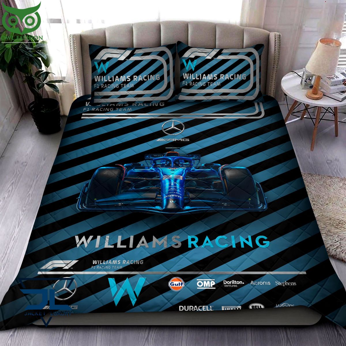 Williams Racing Quilt Bedding Set - Adult & Kids T-Shirts, Sweatshirts & Hoodies apparel design preview 1