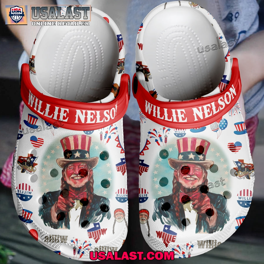 Willie Nelson Music Crocs Clogs Shoes - Adult & Kids T-Shirts, Sweatshirts & Hoodies apparel design preview 1