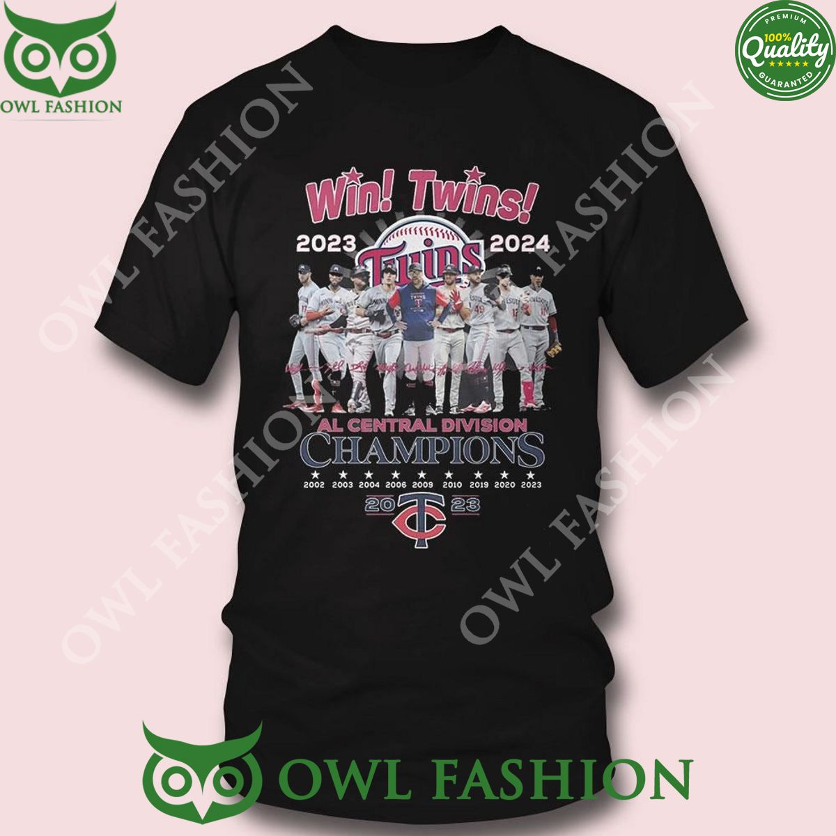 Win Twins Al Central Division Champions 2023 2024 - Adult & Kids T-Shirts, Sweatshirts & Hoodies apparel design preview 1