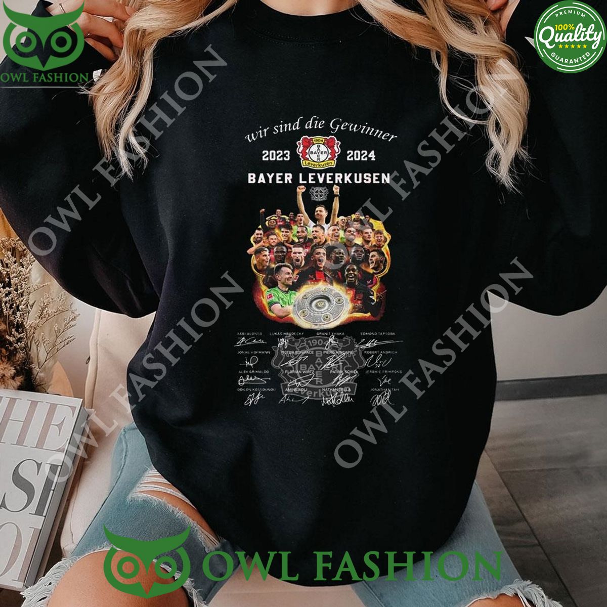 Wir Sind Die Gewinner 2023 2024 Bayer Leverkusen - Adult & Kids T-Shirts, Sweatshirts & Hoodies apparel design preview 1