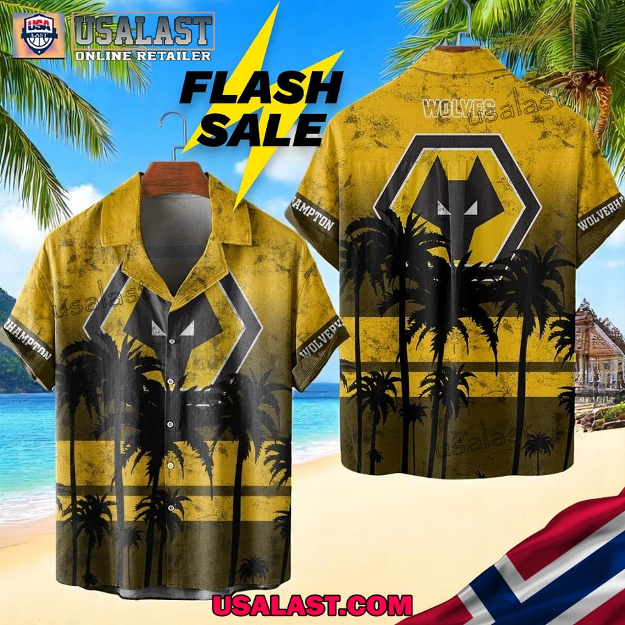 Wolverhampton FC Coconut Tree Style Hawaiian - Adult & Kids T-Shirts, Sweatshirts & Hoodies apparel design preview 1