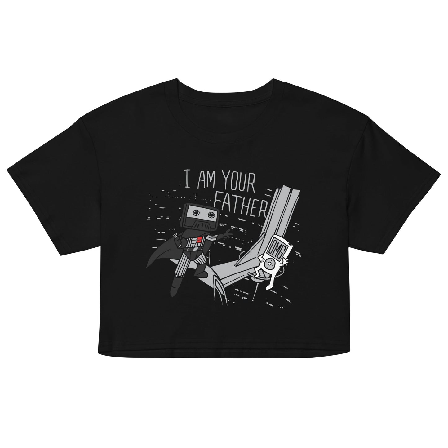 I Am Your Father Cassette Women's Crop - Adult & Kids T-Shirts, Sweatshirts & Hoodies apparel design preview 1