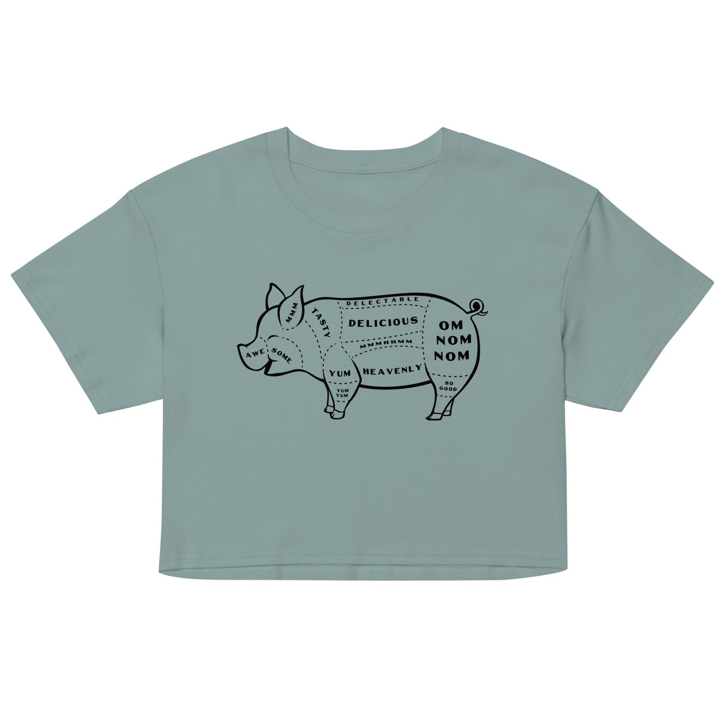 Tasty Pig Cuts Women's Crop - Adult & Kids T-Shirts, Sweatshirts & Hoodies apparel design preview 1