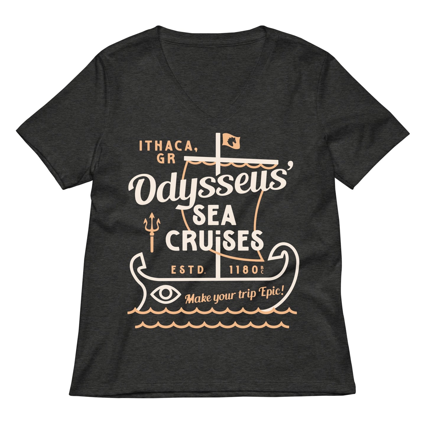 Odysseus Sea Cruises Women's V-Neck - Adult & Kids T-Shirts, Sweatshirts & Hoodies apparel design preview 1