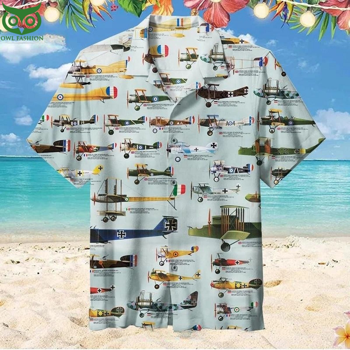 World War I Aircraft Retro Collection Hawaiian - Adult & Kids T-Shirts, Sweatshirts & Hoodies apparel design preview 1