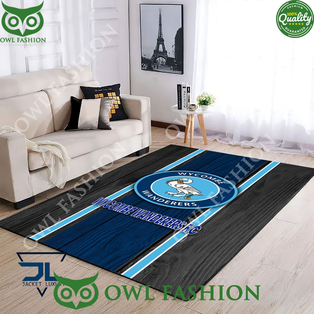 Wycombe Wanderers F.C EFL Football Living room Rug - Adult & Kids T-Shirts, Sweatshirts & Hoodies apparel design preview 1